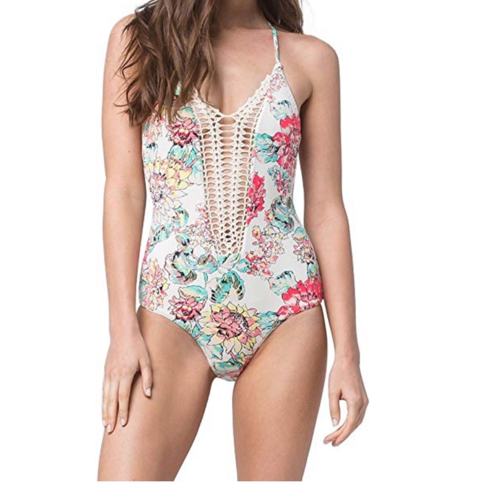 Billabong Floral one piece size med